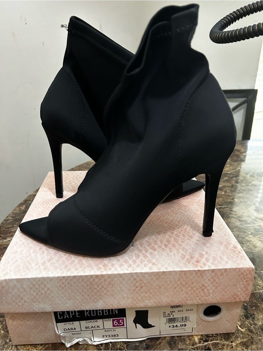 Cape Robbin Black Pointed Toe Stiletto Ankle Boots